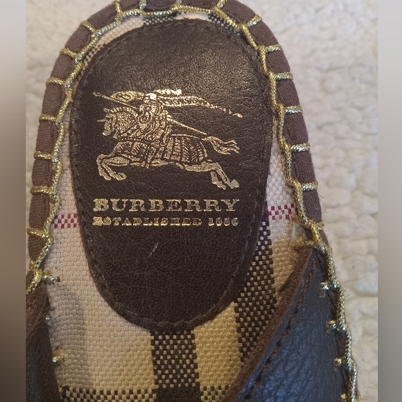 EUC | Burberry Leather Espadrille Thong Wedge Sandals | Size: EU 37 & US 6.5 - Picture 4 of 15